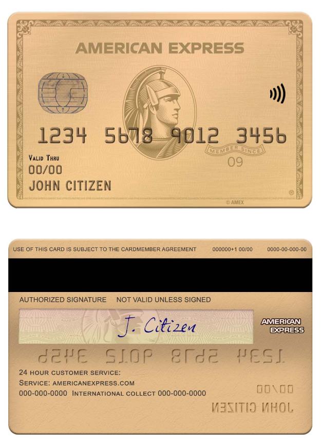 USA MOVO bank amex gold card
